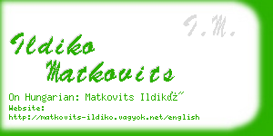 ildiko matkovits business card